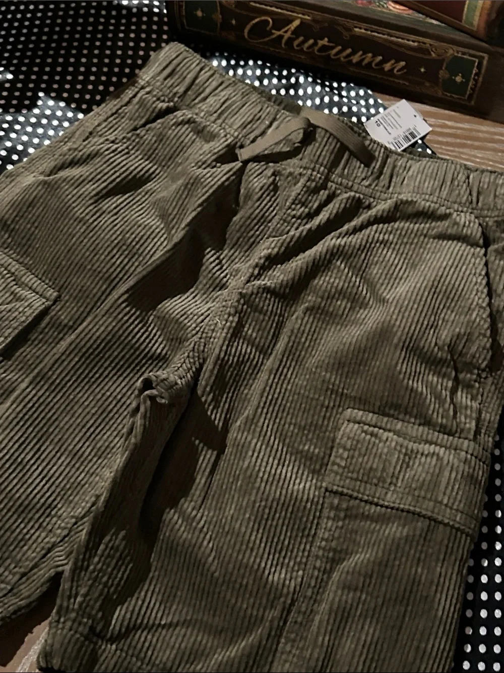 NWT! Boys The Children’s Place Olive Corduroy Cargo Fall Autumn Shorts size 10